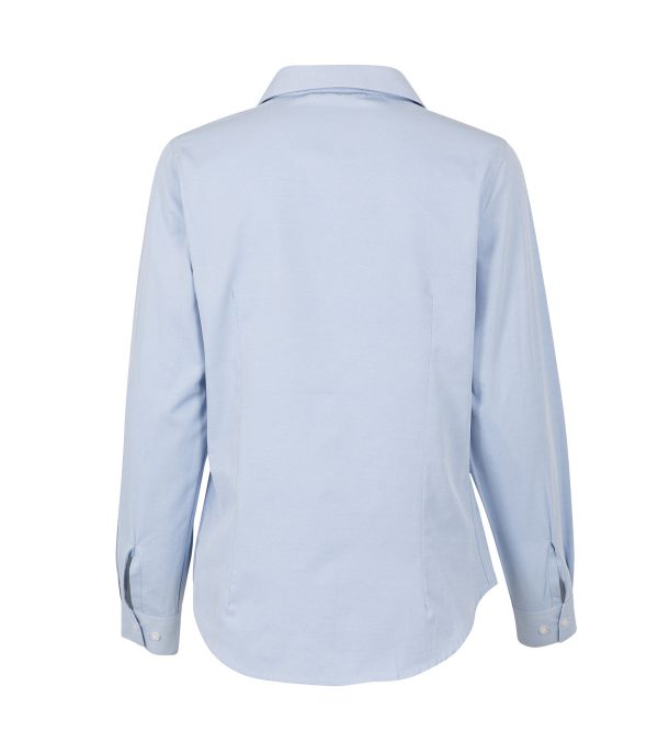 Blusa Oxford Light Manga Larga Mujer
