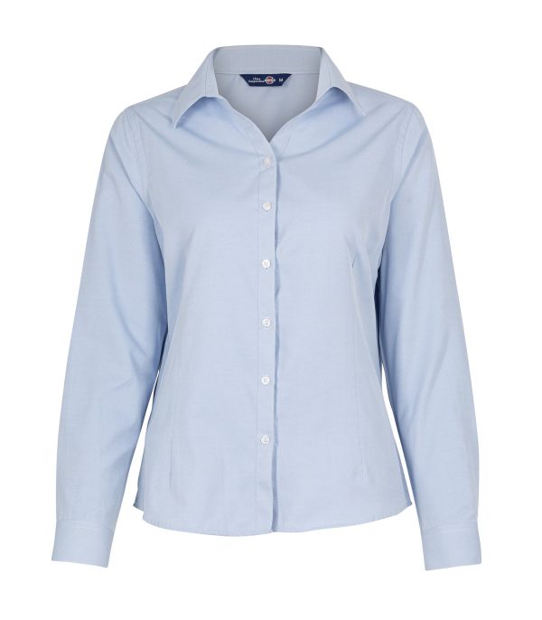 Blusa Oxford Light Manga Larga Mujer