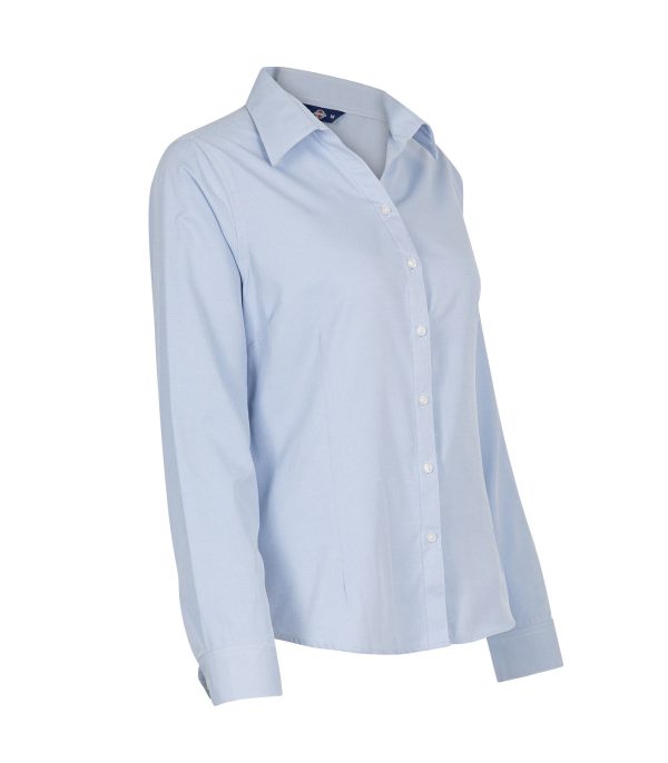Blusa Oxford Light Manga Larga Mujer