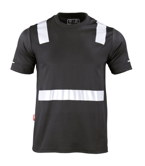polera-hibrida-creflectiva-mcorta (12) Polera Hibrida con Cinta Reflectiva Manga Corta Hombre