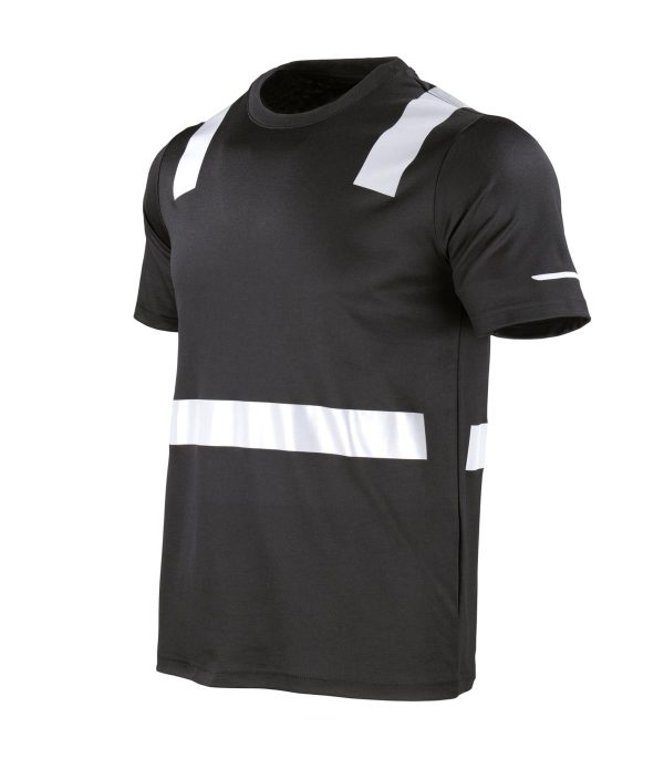 polera-hibrida-creflectiva-mcorta (14) Polera Hibrida con Cinta Reflectiva Manga Corta Hombre