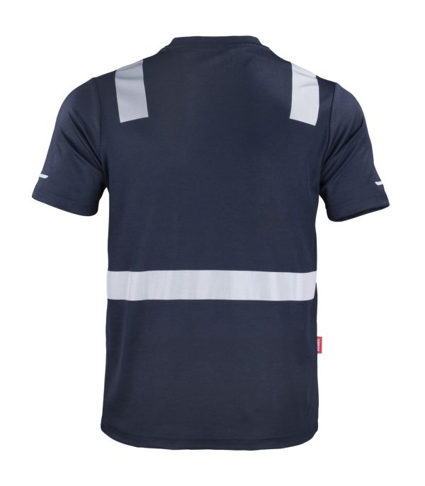 polera-hibrida-creflectiva-mcorta (7) Polera Hibrida con Cinta Reflectiva Manga Corta Hombre