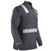 Polera Polo Hibrida con Cinta Reflectiva Manga Larga Hombre