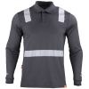 Polera Polo Hibrida con Cinta Reflectiva Manga Larga Hombre