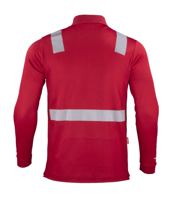 Polera Polo Hibrida con Cinta Reflectiva Manga Larga Hombre