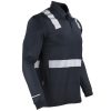 Polera Polo Hibrida con Cinta Reflectiva Manga Larga Hombre