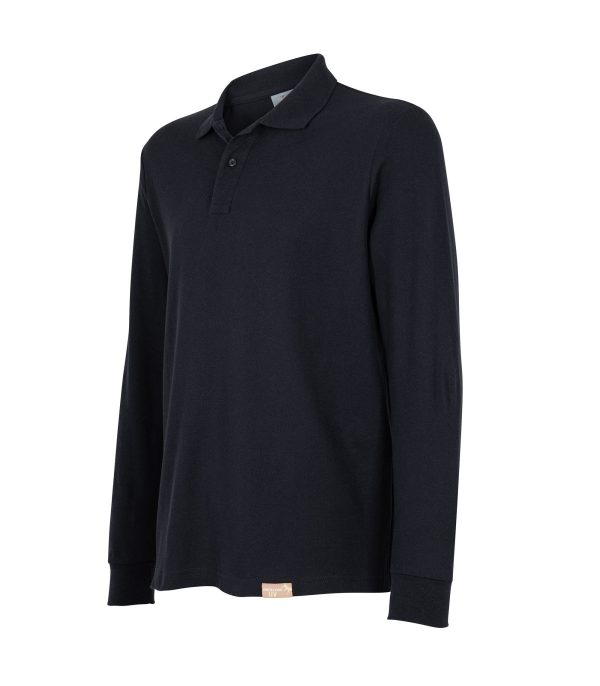 Polera Polo 80% Algodón Manga Larga Hombre